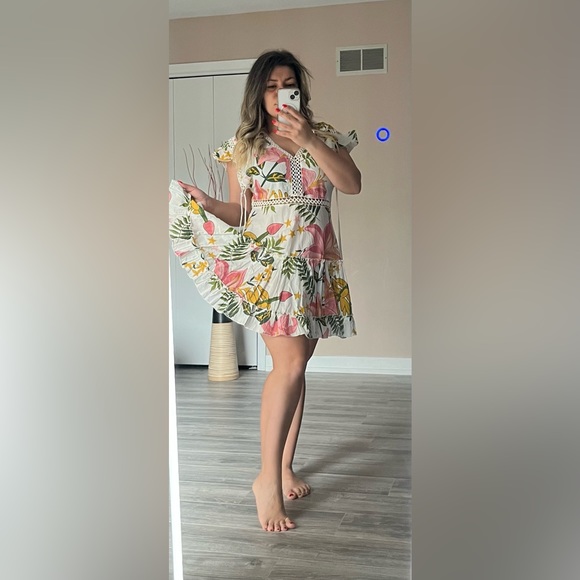 NWT gorgeous floral dress, 100%cotton! - Picture 3 of 9